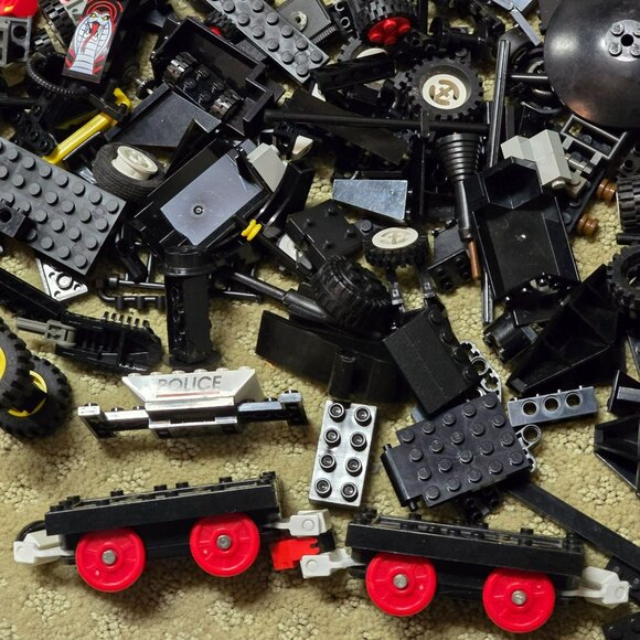 Lego and Lego Compatible Black Building Blocks Wheels Car Parts Lot GA164 - Picture 9 of 11